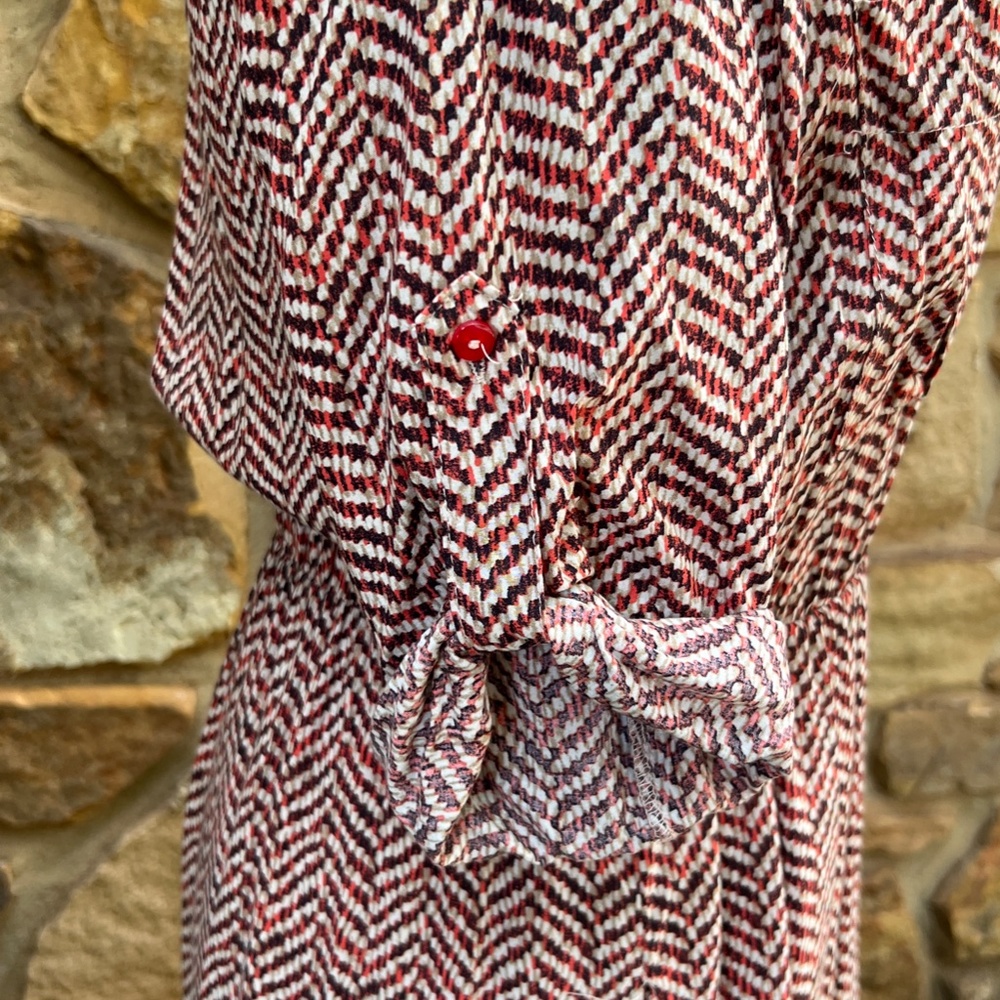 Comme Toi Patterned Button Up Shirt Dress - Size M - Picture 3 of 4